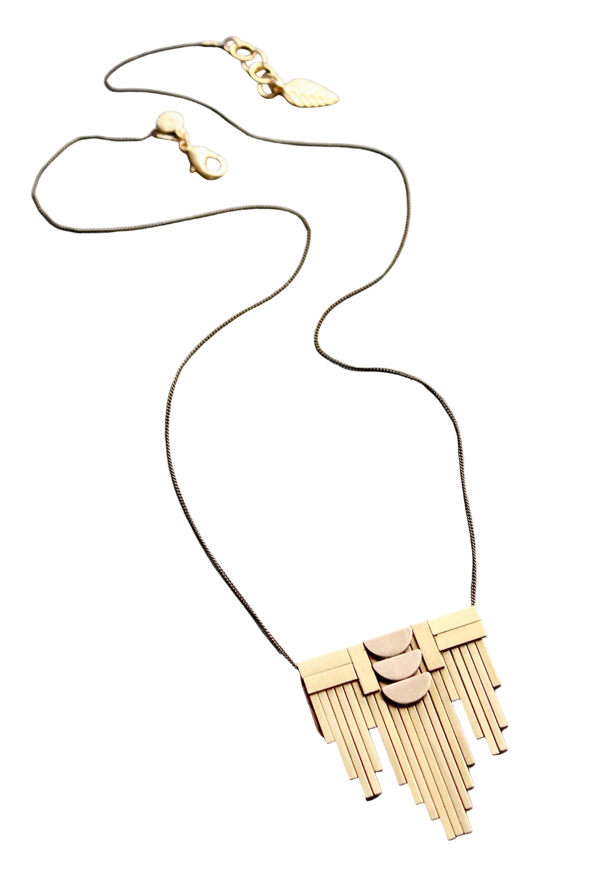 Brass Art Deco Necklace