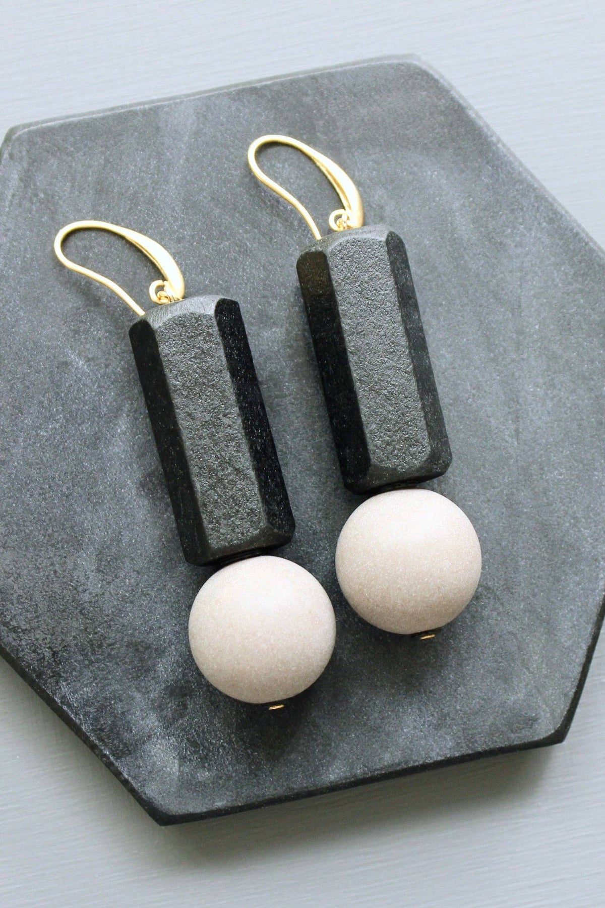 Black and Chestnut Earrings