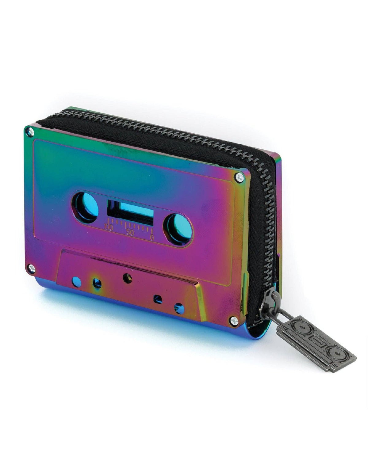 Electro Black Cassette Wallet | Holographic Y2K Retro Gifts
