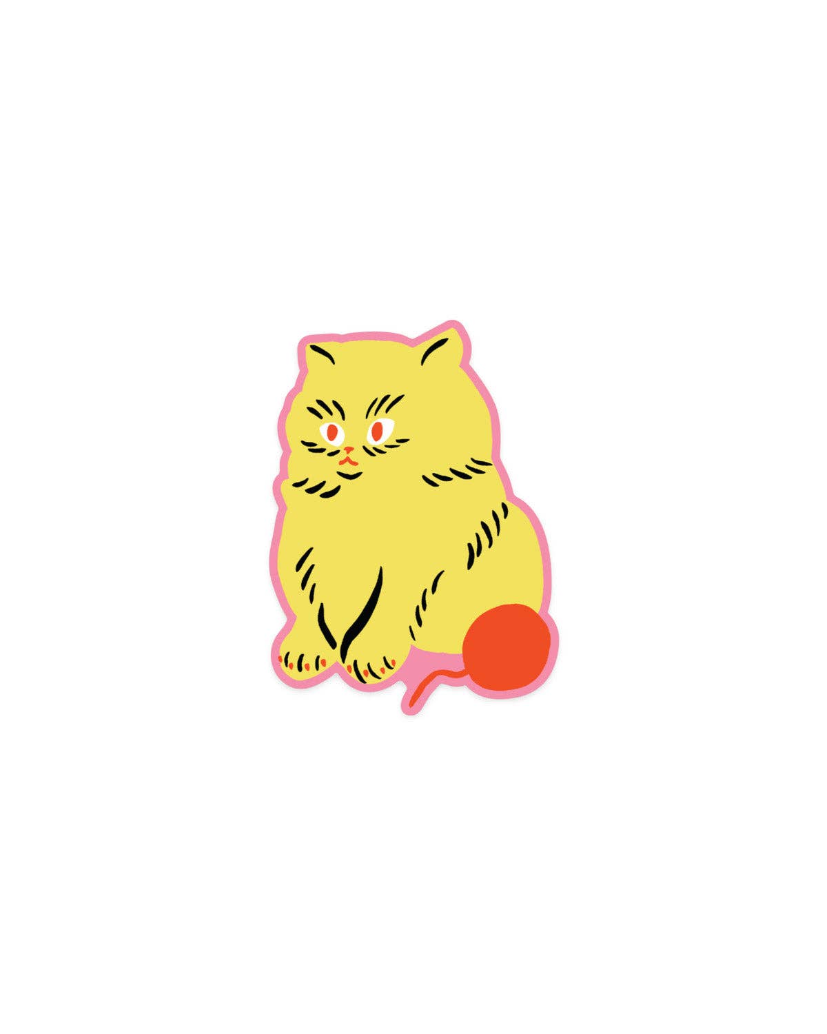 Yellow Kitten Sticker