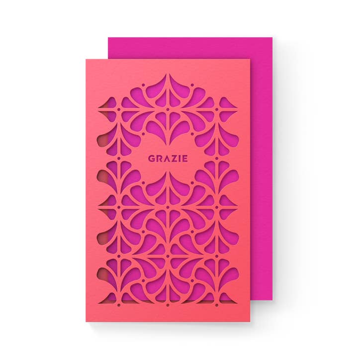 Fuschia Garden Layered Card (mini)