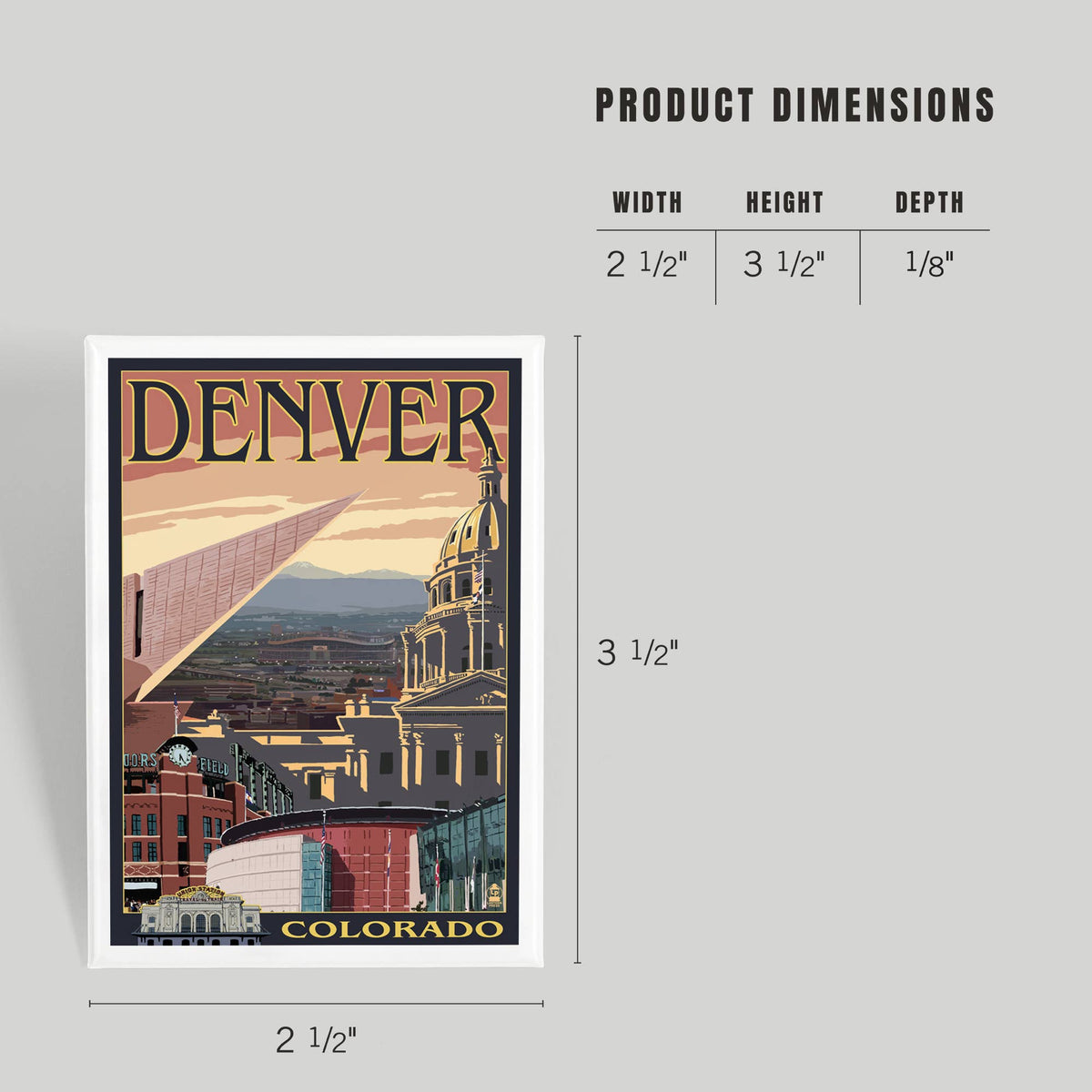 Denver, Colorado, Skyline View Magnet