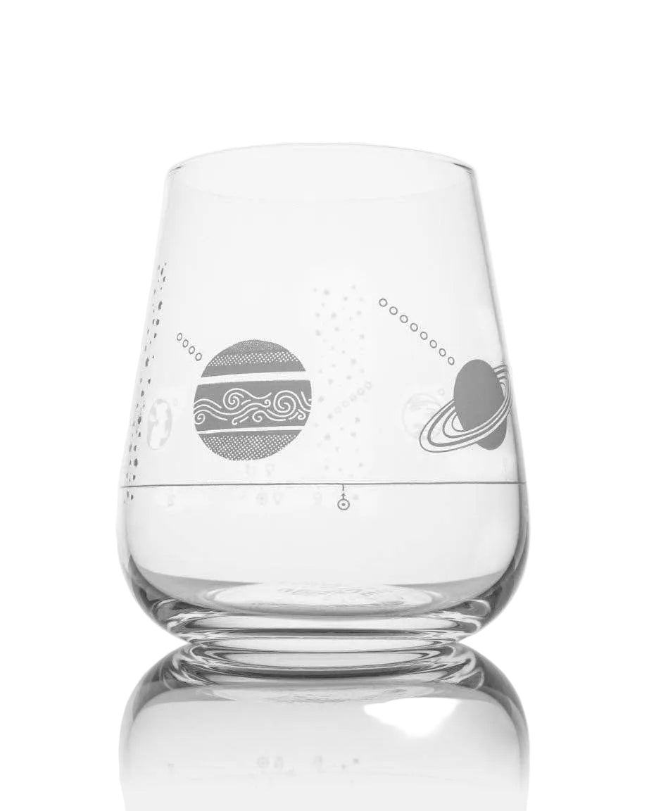 Solar System Wine Glass