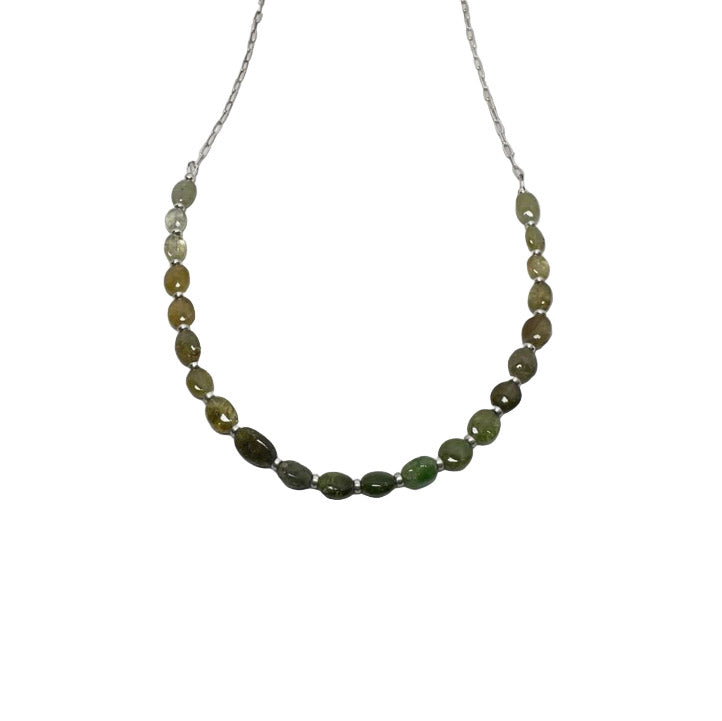 Green Garnet Beaded Necklace
