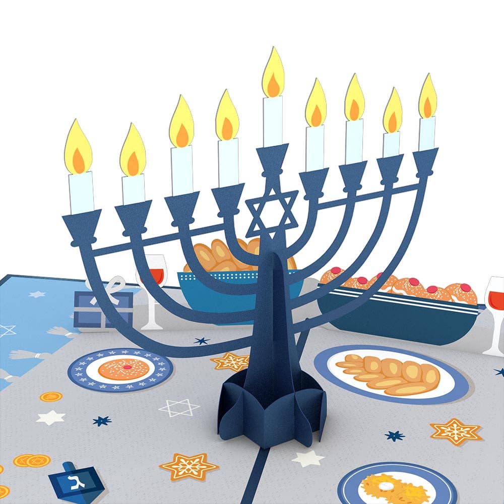 Menorah Lights Pop-Up Cards