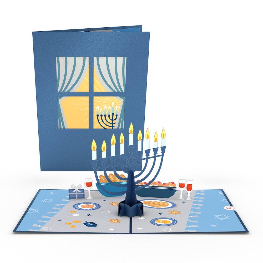Menorah Lights Pop-Up Cards