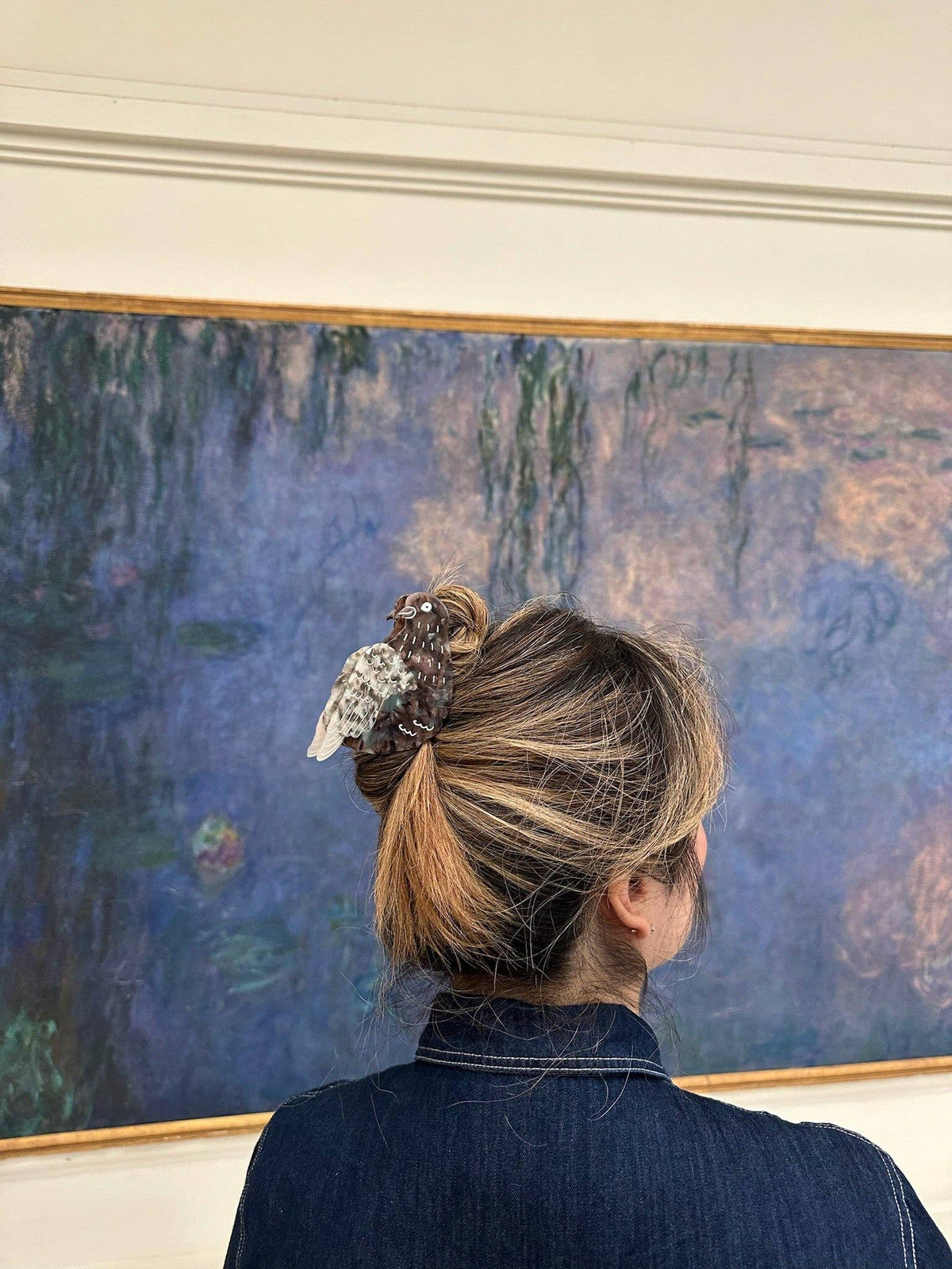 Hand-painted Pigeon Claw Hair Clip