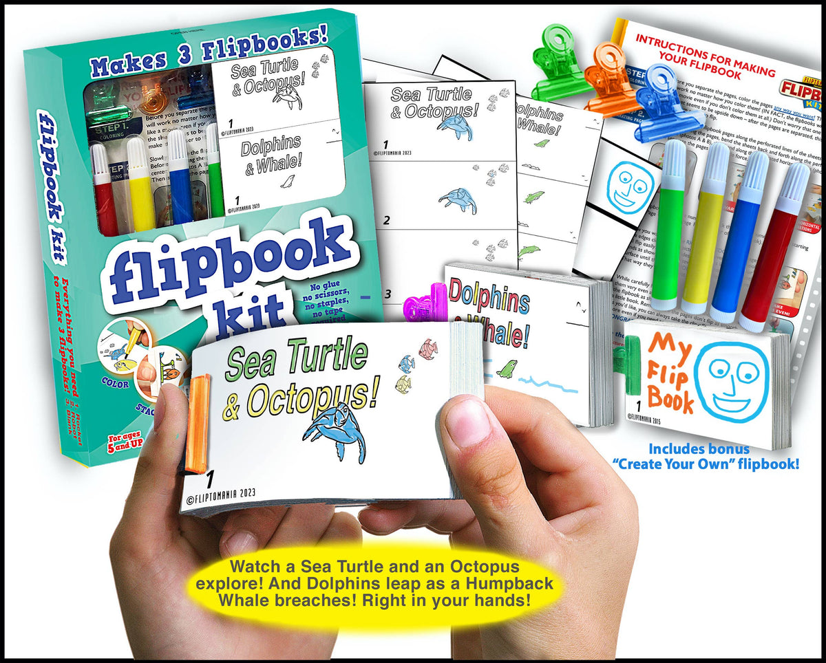 Ocean Life DIY Animation Flip Book Kit