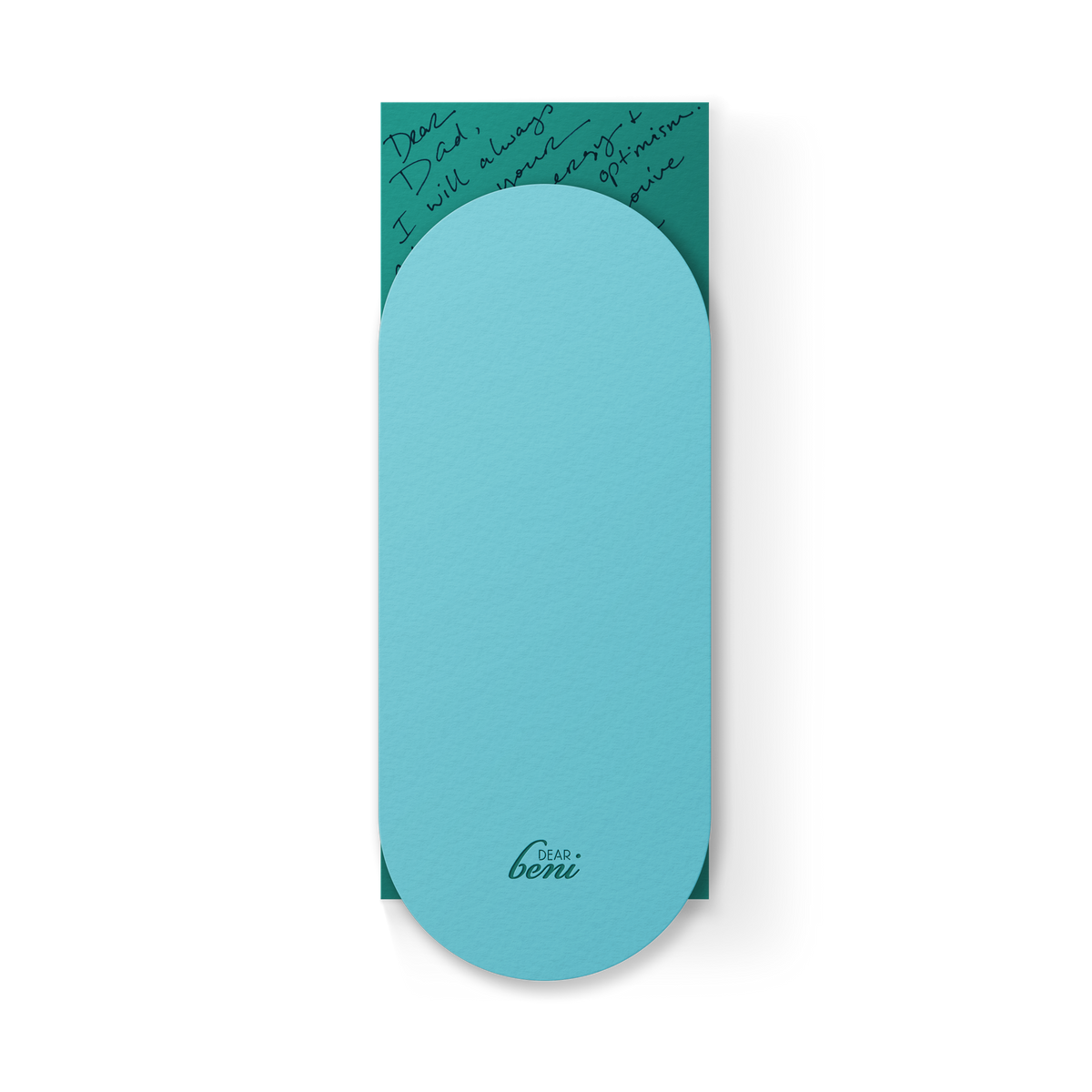 Happy Bday #10 Slim Sleeve Card - Turquoise