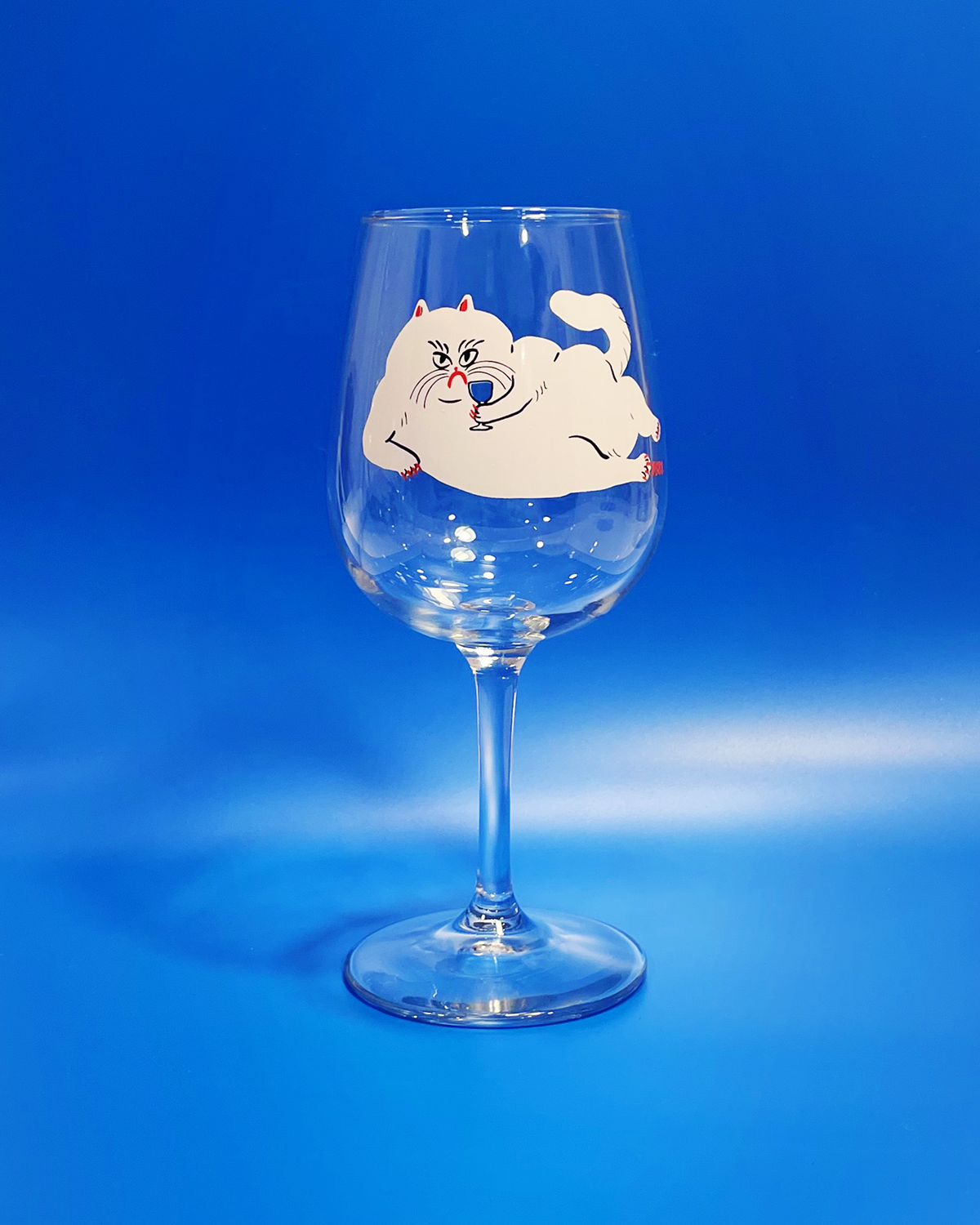Cat Wine Glass