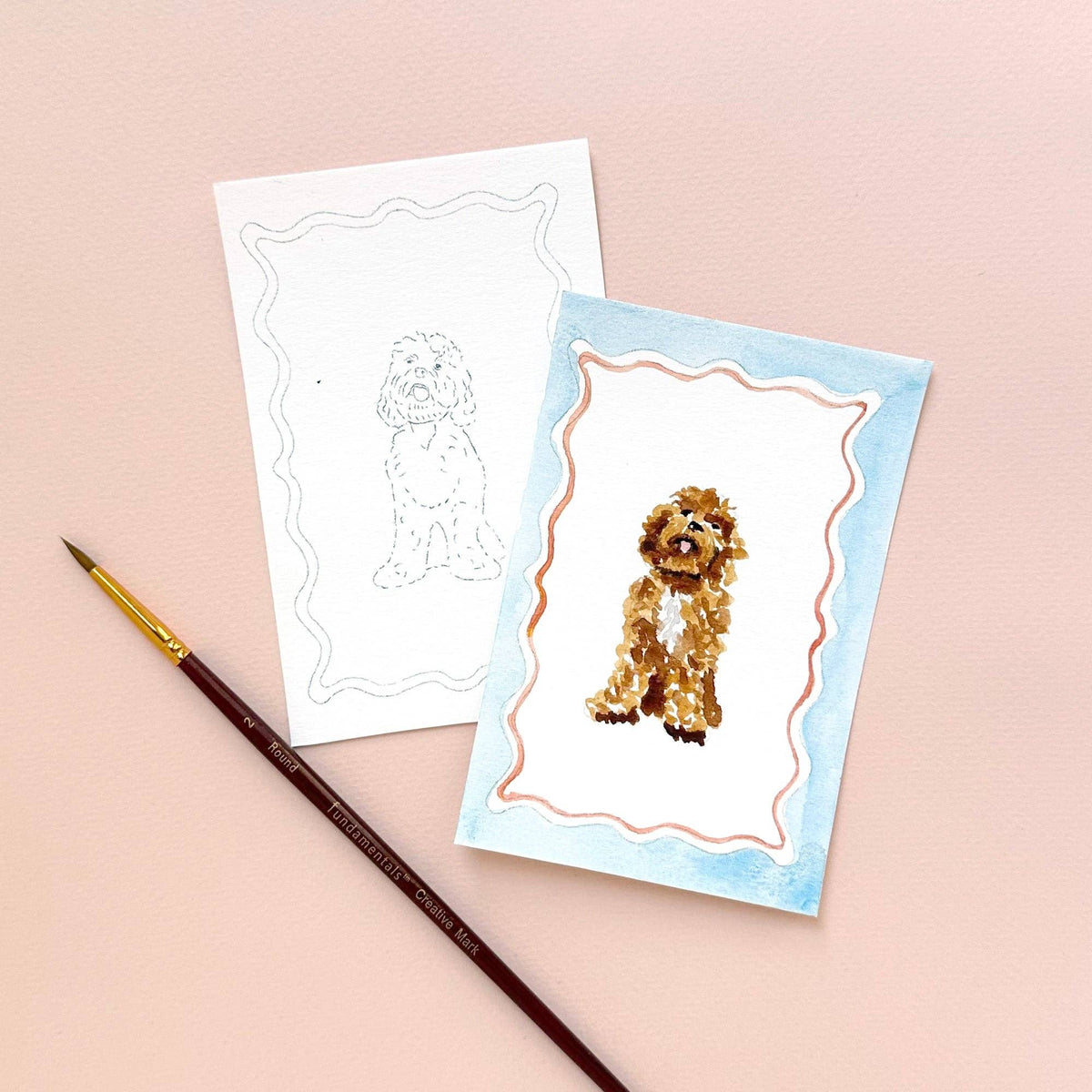 Mini Watercolor Painting Kit: Dogs
