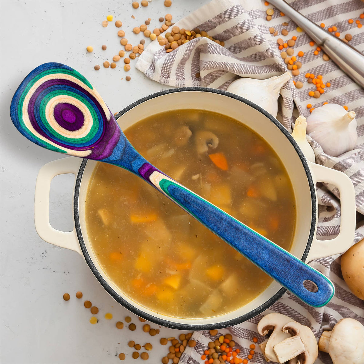 Baltique® Mumbai Colorful Wooden Cooking Spoon