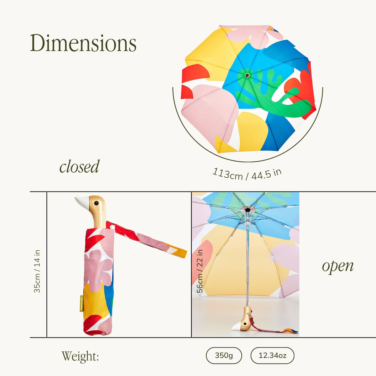 Matisse Compact Eco-Friendly Duck Umbrella