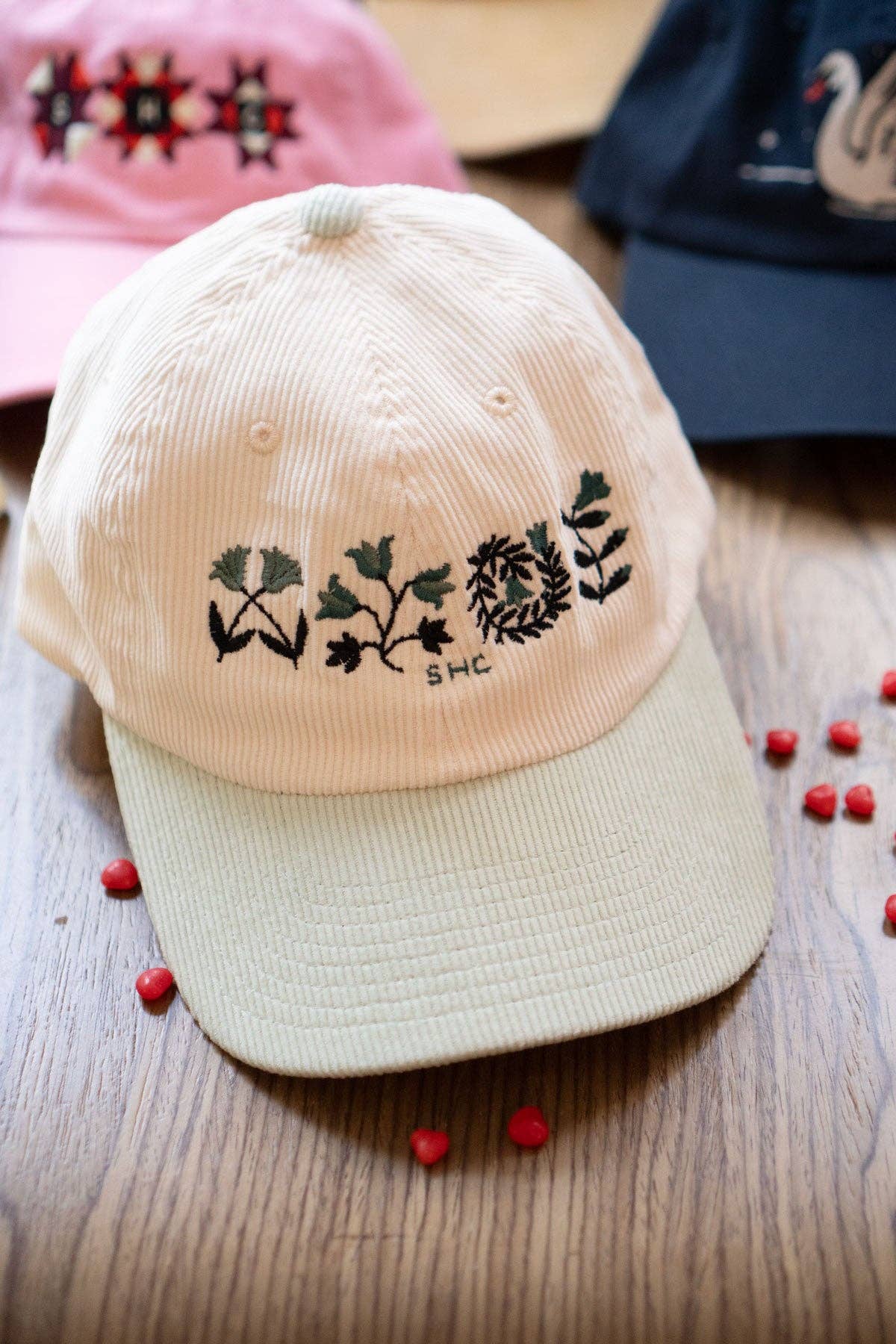 Tulip Patchwork Two-Tone Corduroy Hat | Embroidered Dad Hat