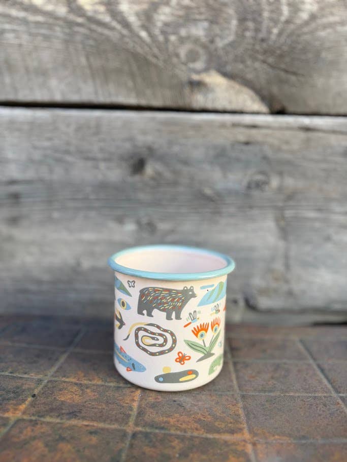 Mountain Stream Enamel Coffee Mug