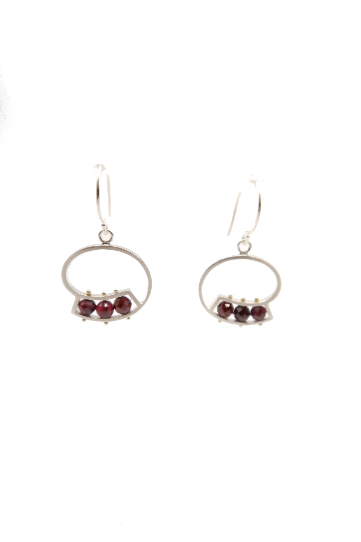 Garnet Swirl Earring