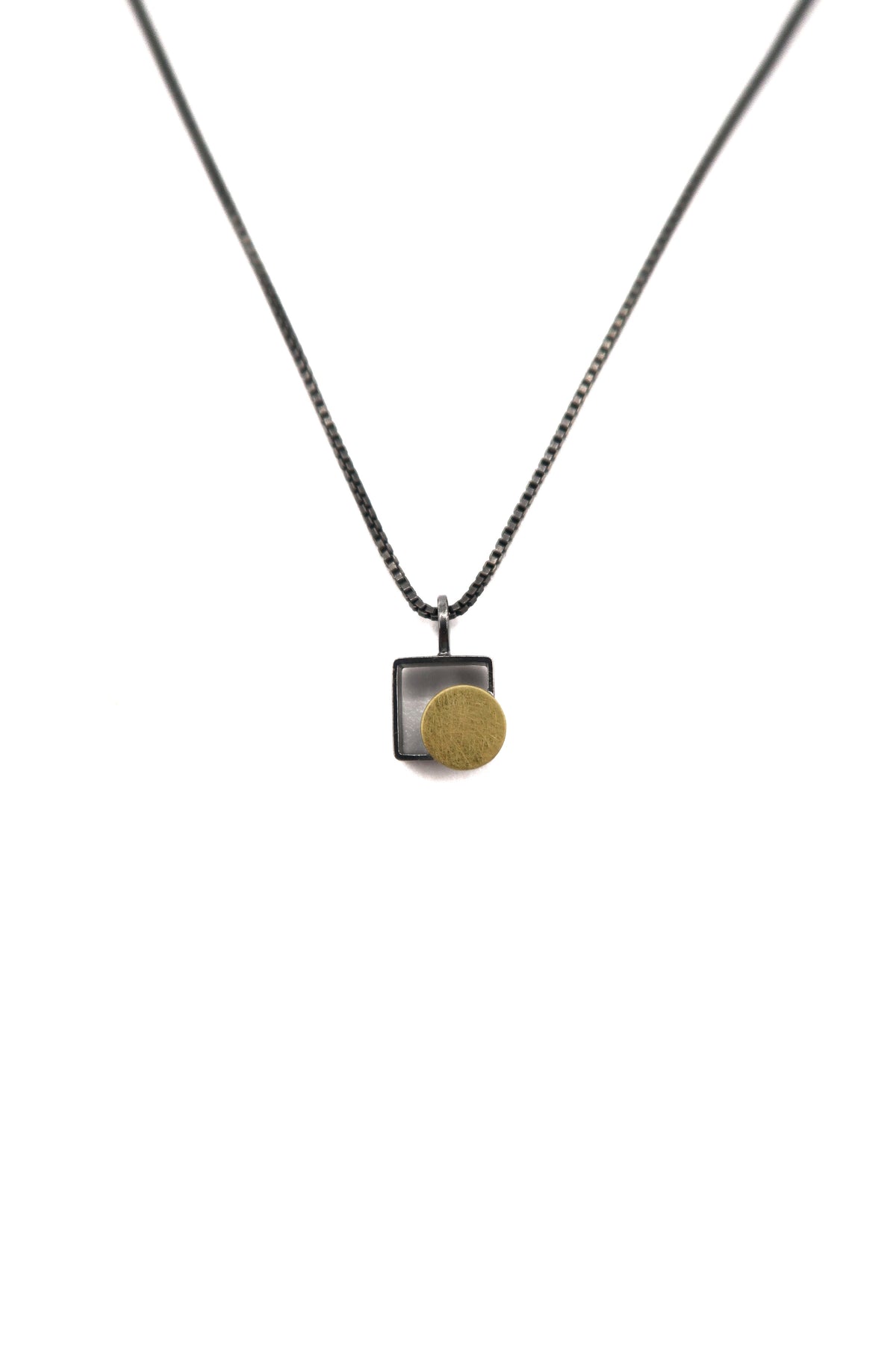 Small Square (1/4&quot;) Necklace with 18K Bim