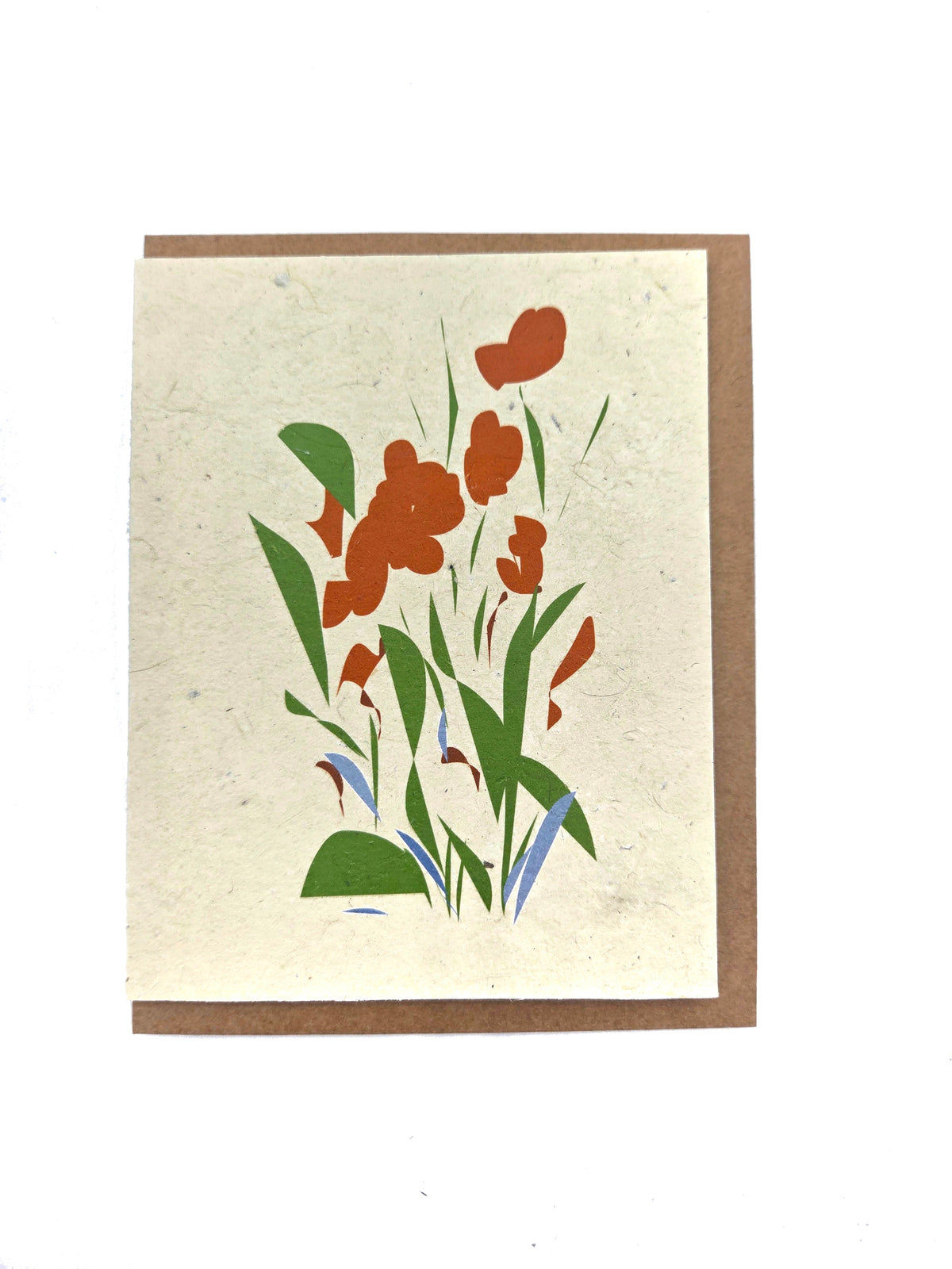 Abstract Red Floral Plantable Seed Card