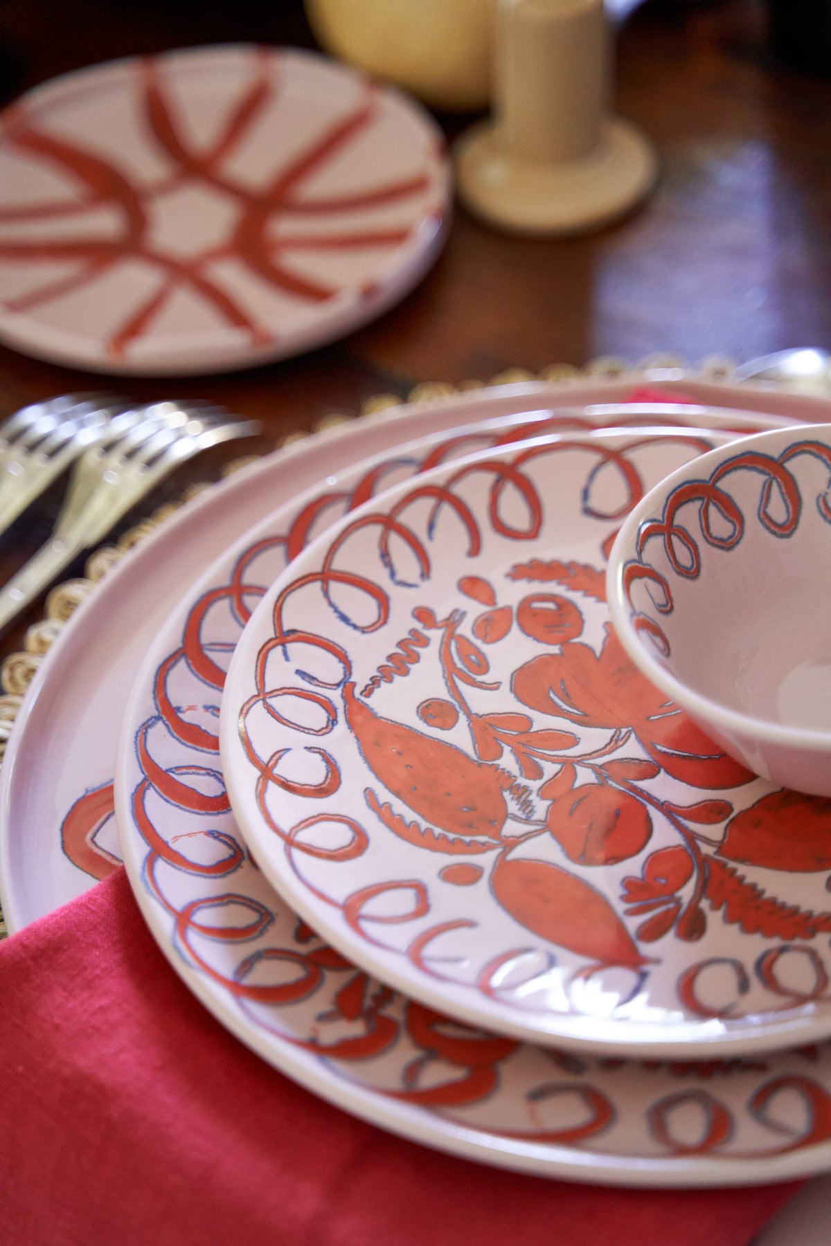 Amalfi Dinner Plate Pink - 10.6" Diameter