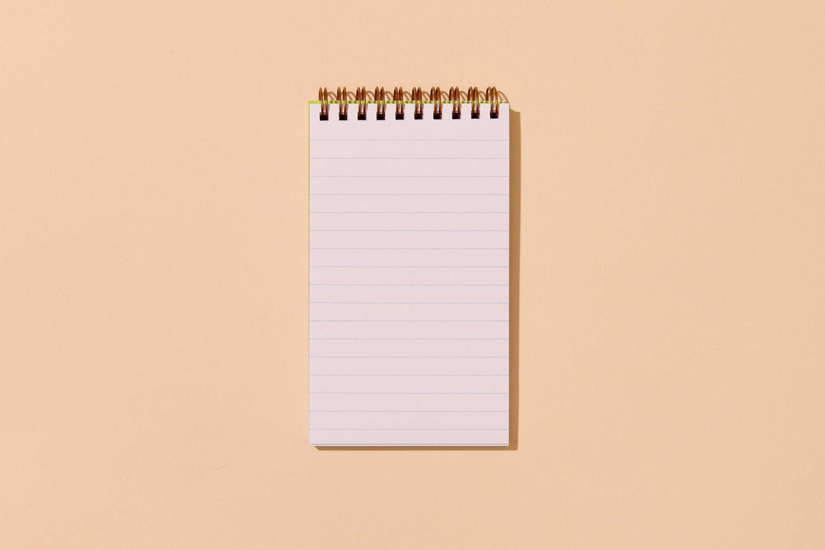 Modern Pasta Small Letterpress Spiral Notebook — Farfalle