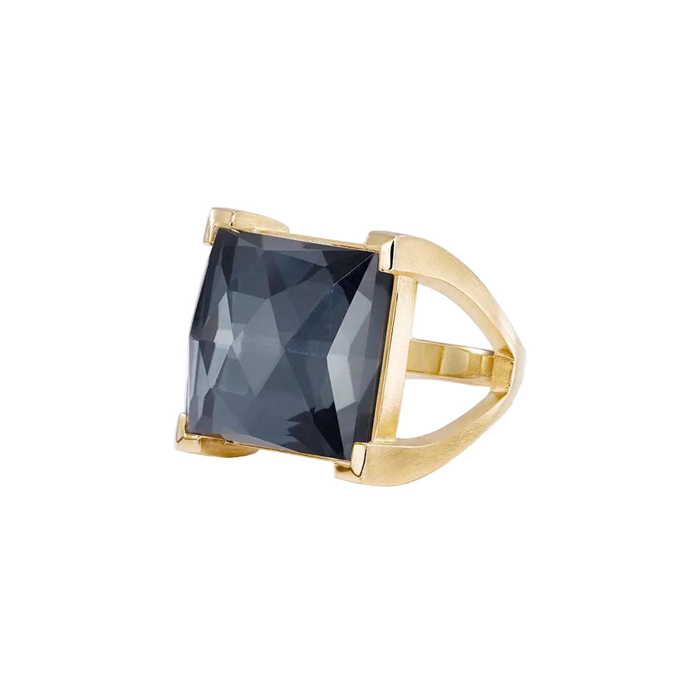 Plaza Ring - Iridescent Hematite