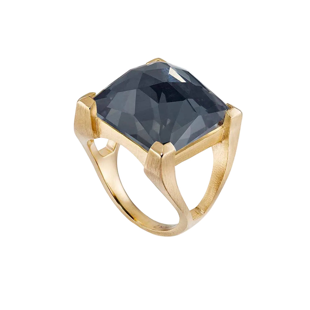Plaza Ring - Iridescent Hematite