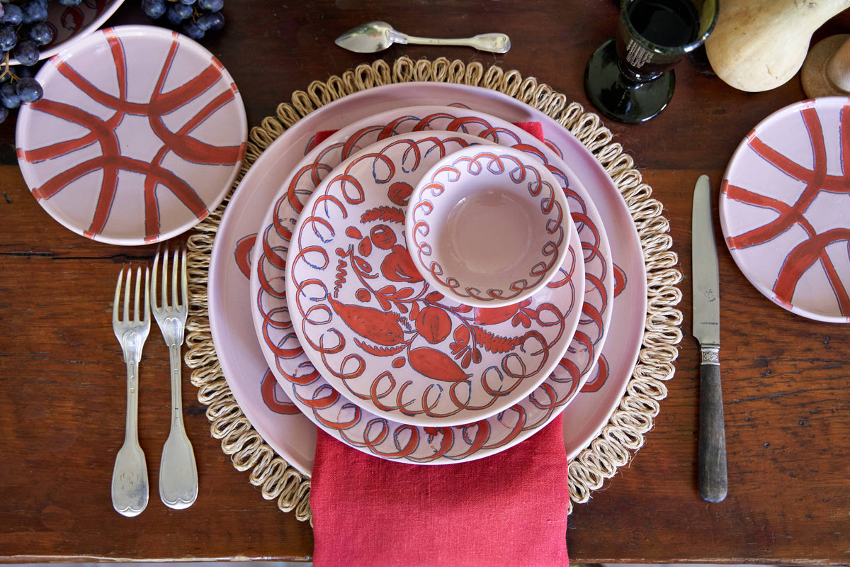 Amalfi Dinner Plate Pink - 10.6" Diameter