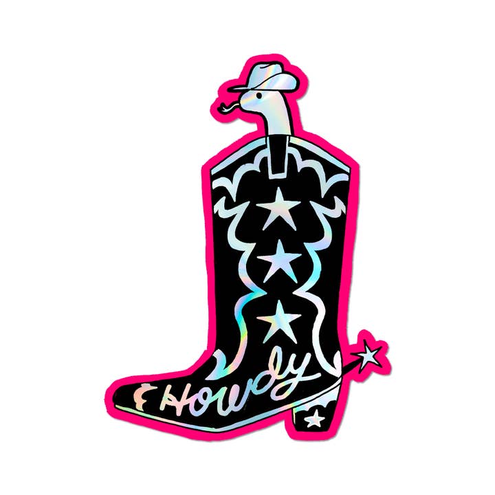 Howdy Boot - Individual Die-Cut Sticker