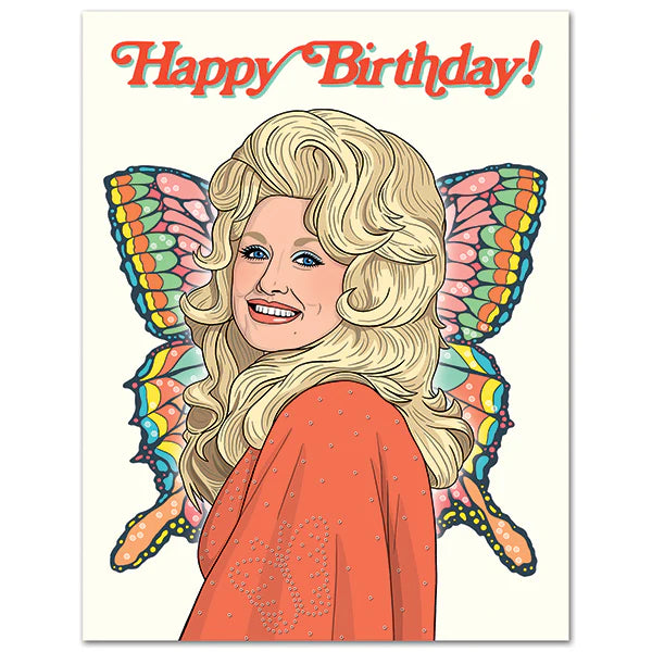 Dolly Butterfly Birthday Card
