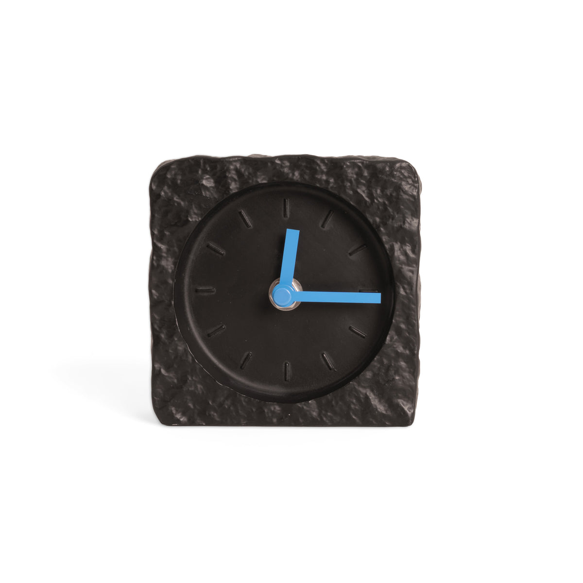 Black Raw Square Clock