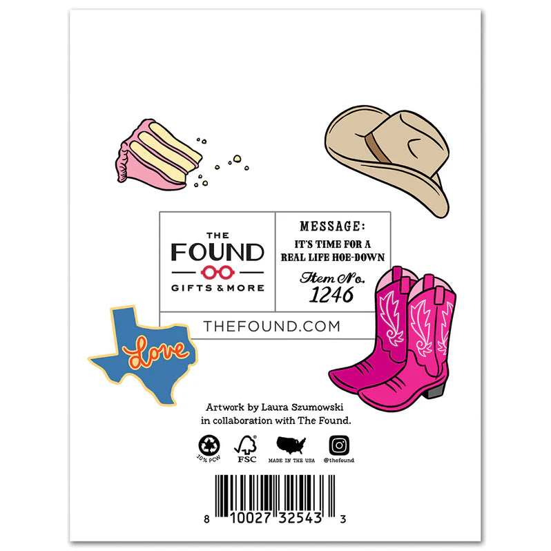 Real Life Hoe-down Brithday Card