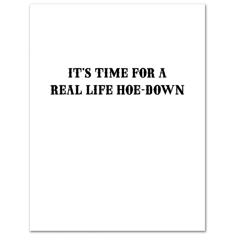 Real Life Hoe-down Brithday Card