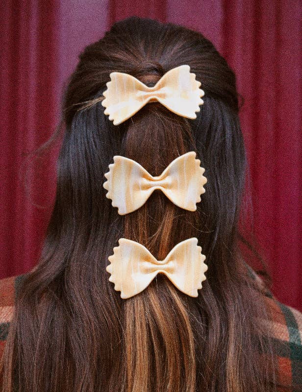 Farfalle Bow Tie Italian Pasta Hair Barrette