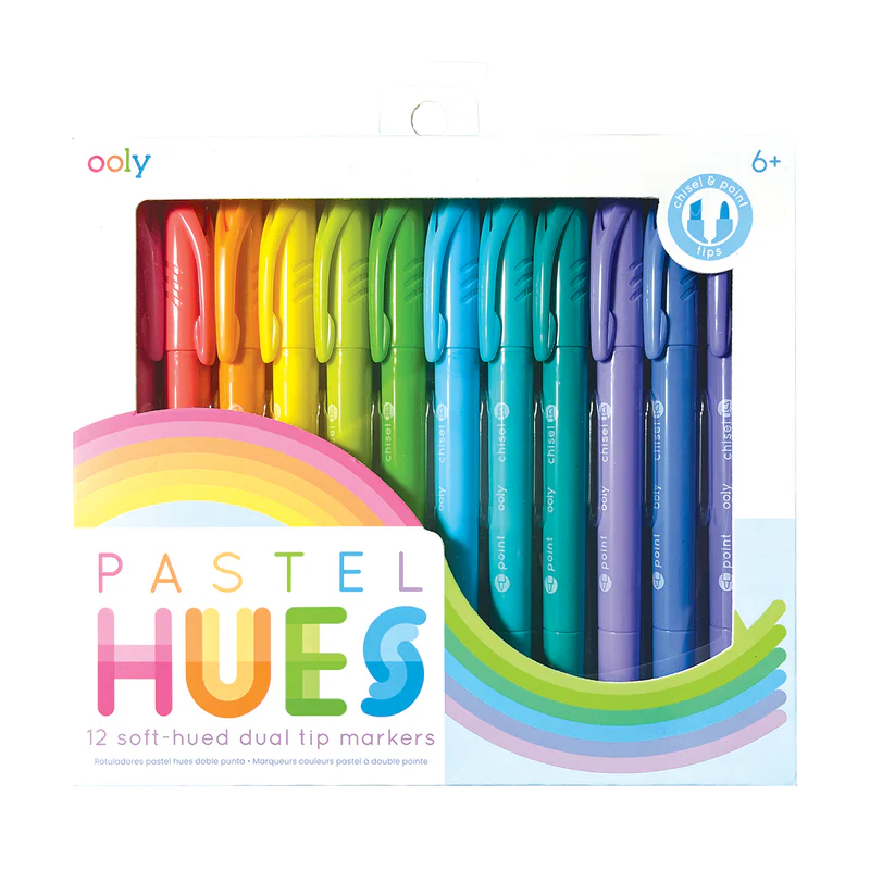 Pastel Hues Dual tip Markers Set of 12