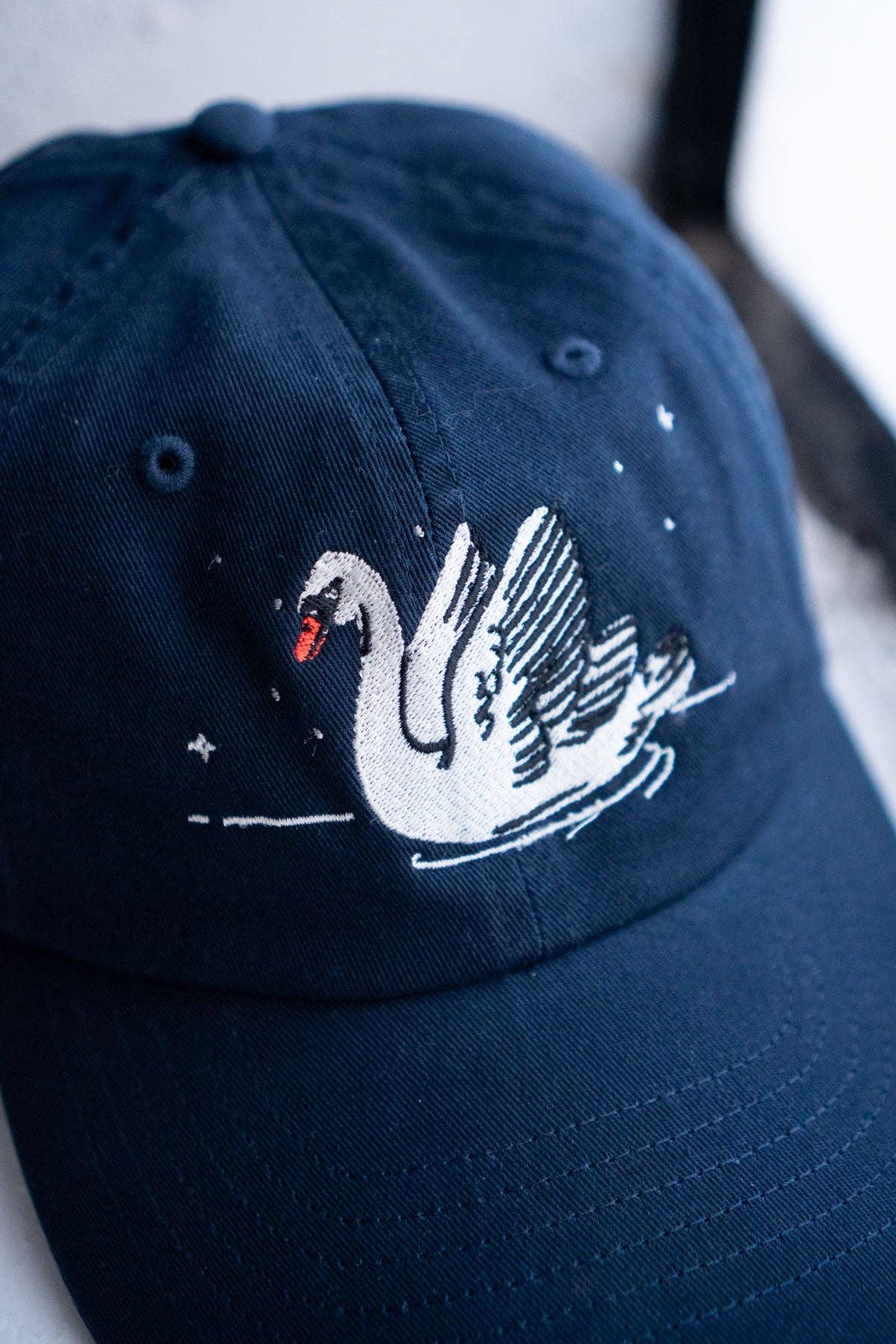 Night Swans Hat | Embroidered Swan Dad Hat