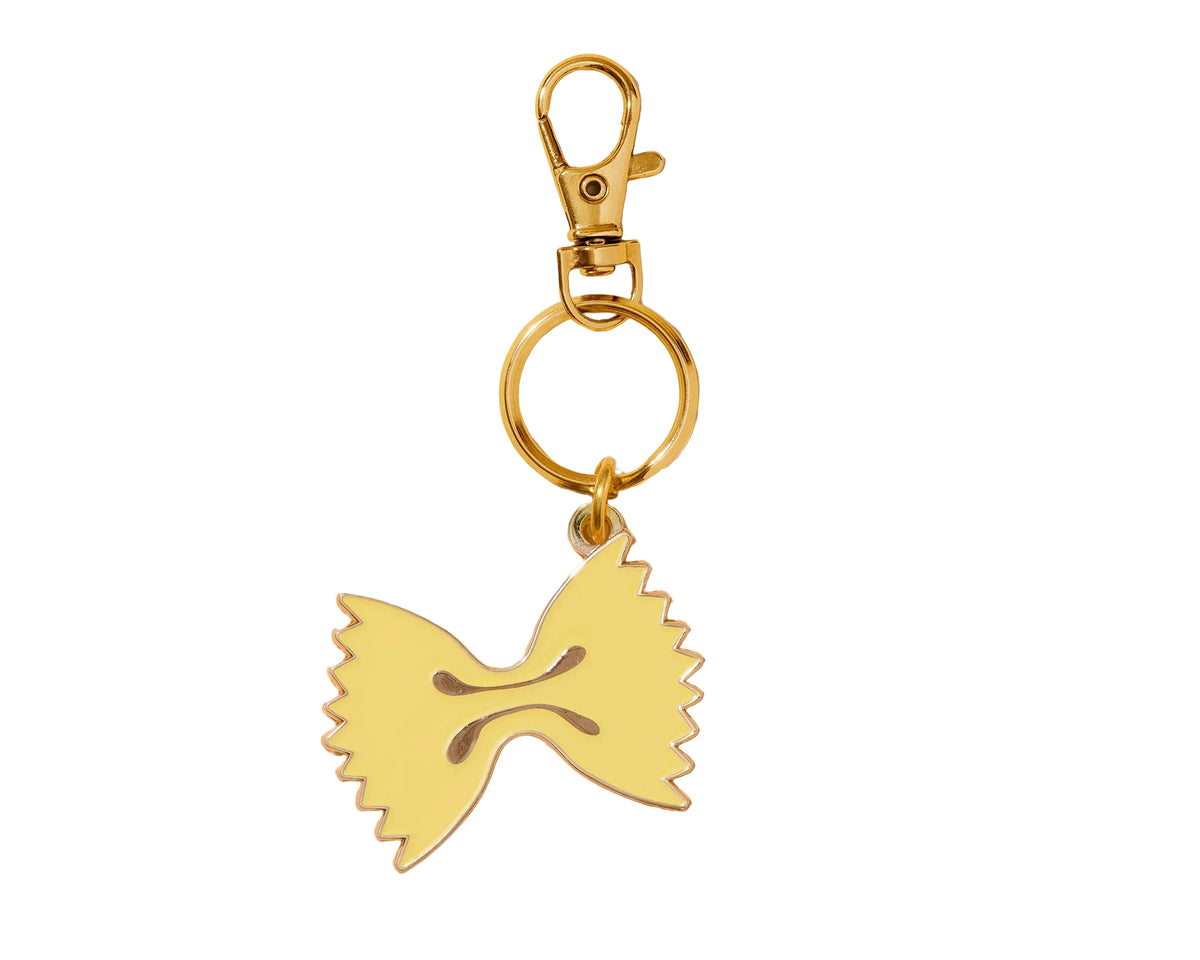 Farfalle Bowtie Pasta Enamel Food Keychain & Bagcharm
