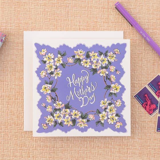 Handkerchief Mothers Day Greeting Card