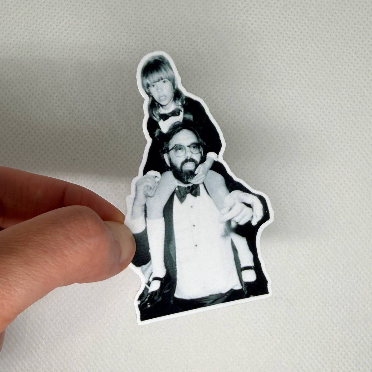 Sofia Coppola on Francis Ford Coppola's Shoulders Sticker