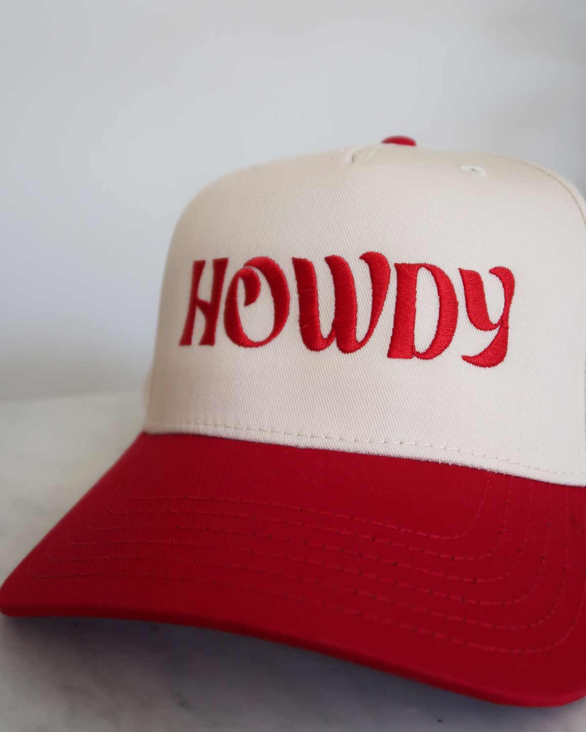 Howdy Embroidered Hat - Trendy Western 5 Panel Cap