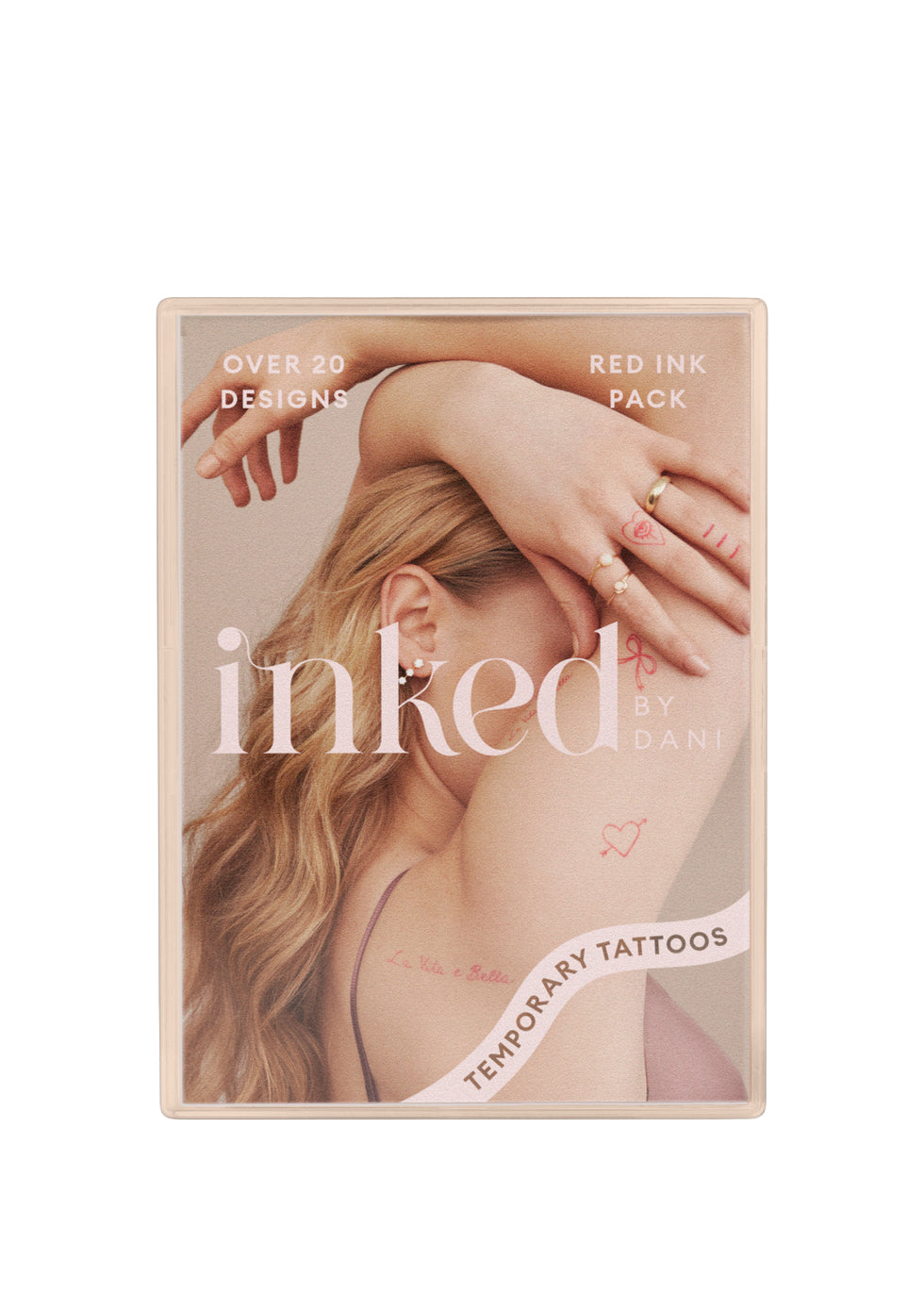 Red Ink Temporary Tattoo Pack