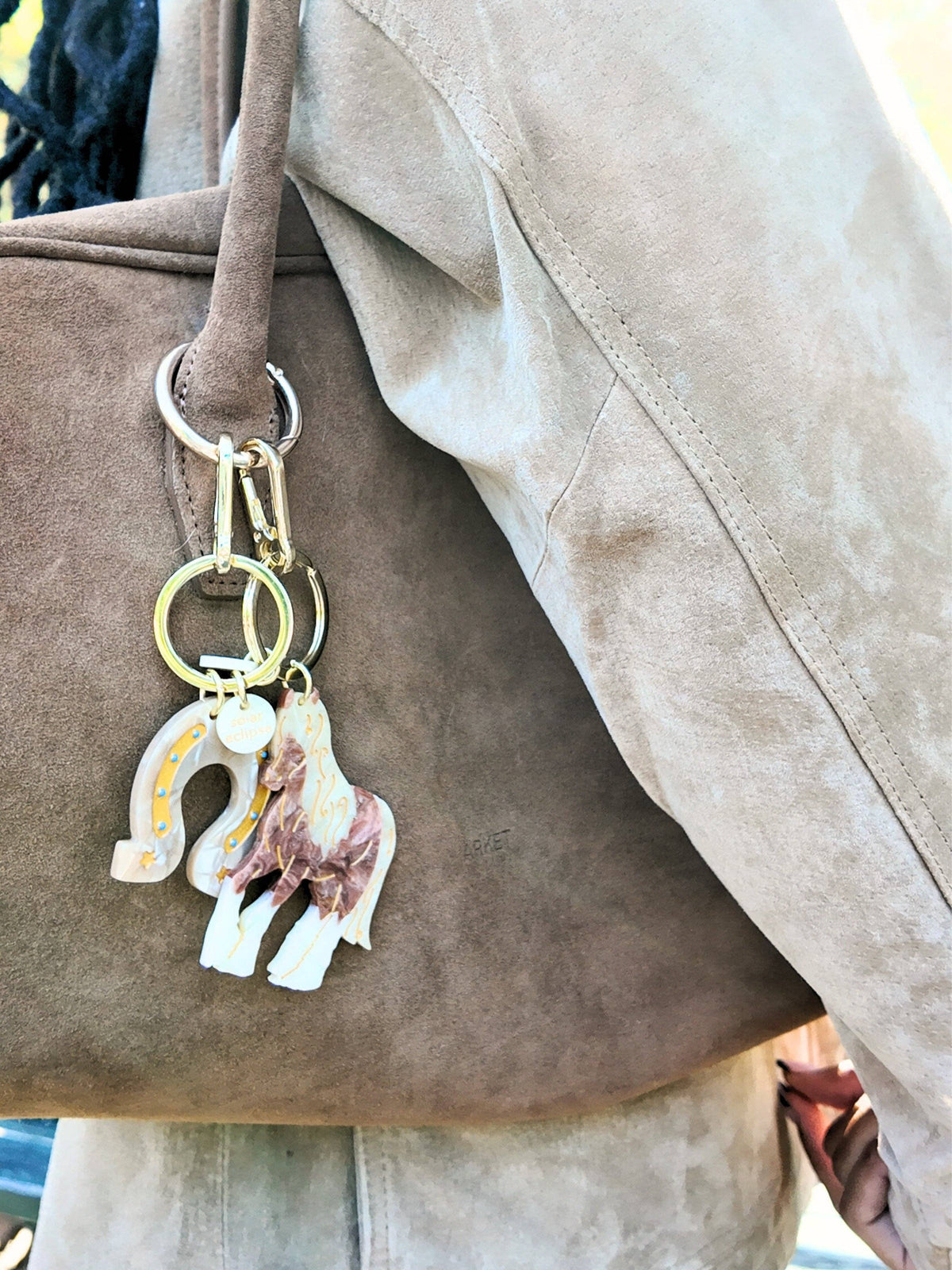 Lucky Horseshoe Bag Charm & Keychain