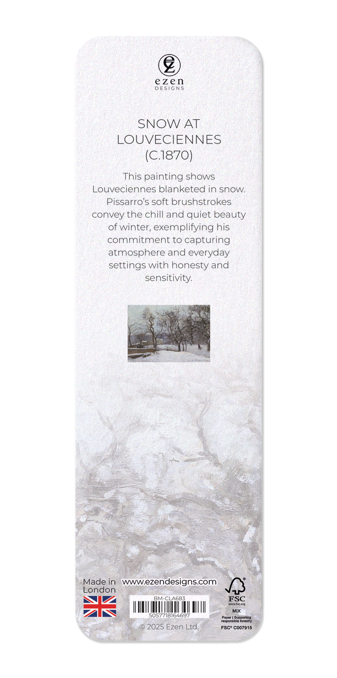SNOW AT LOUVECIENNES (C.1870): Painting Bookmark