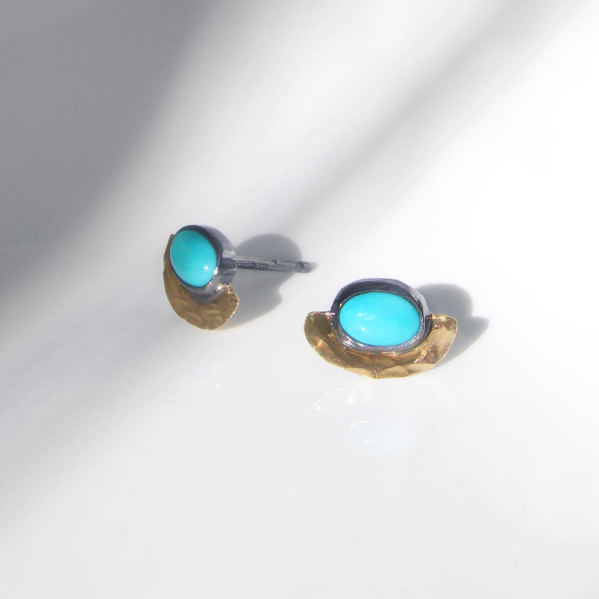 Turquoise Halo Studs