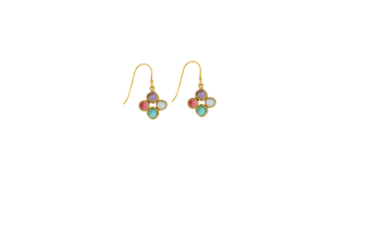 Diamond Drop Wire Earrings