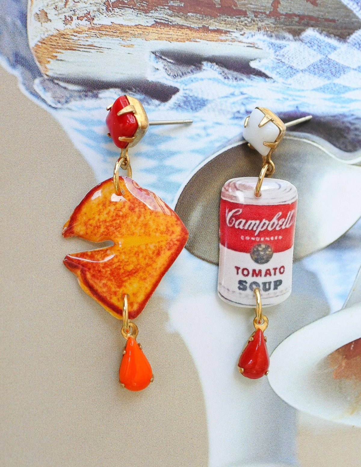 Grilled Cheese & Tomato Soup Earrings