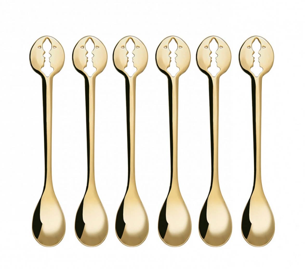 Kiss - Mocha Spoons Set Gold plated