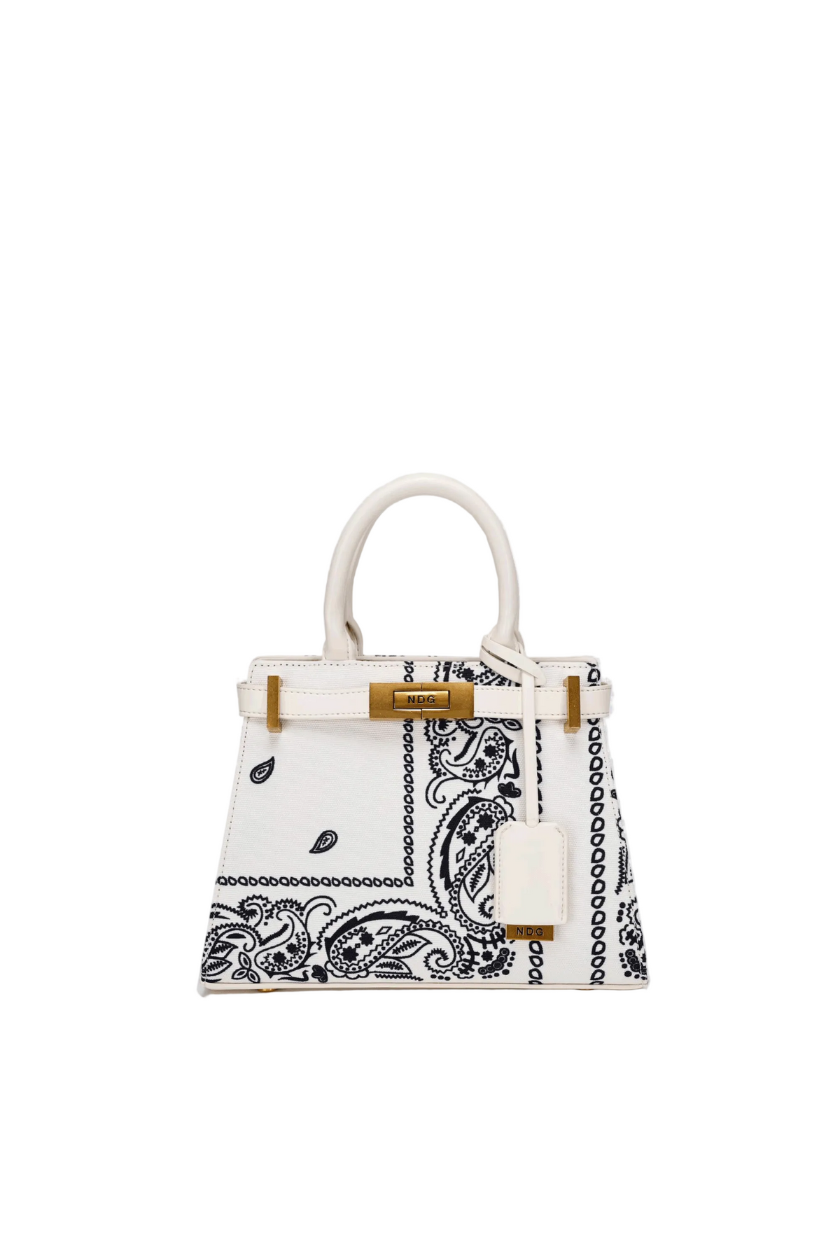 Jeanne 250MM White Bandana Handbag