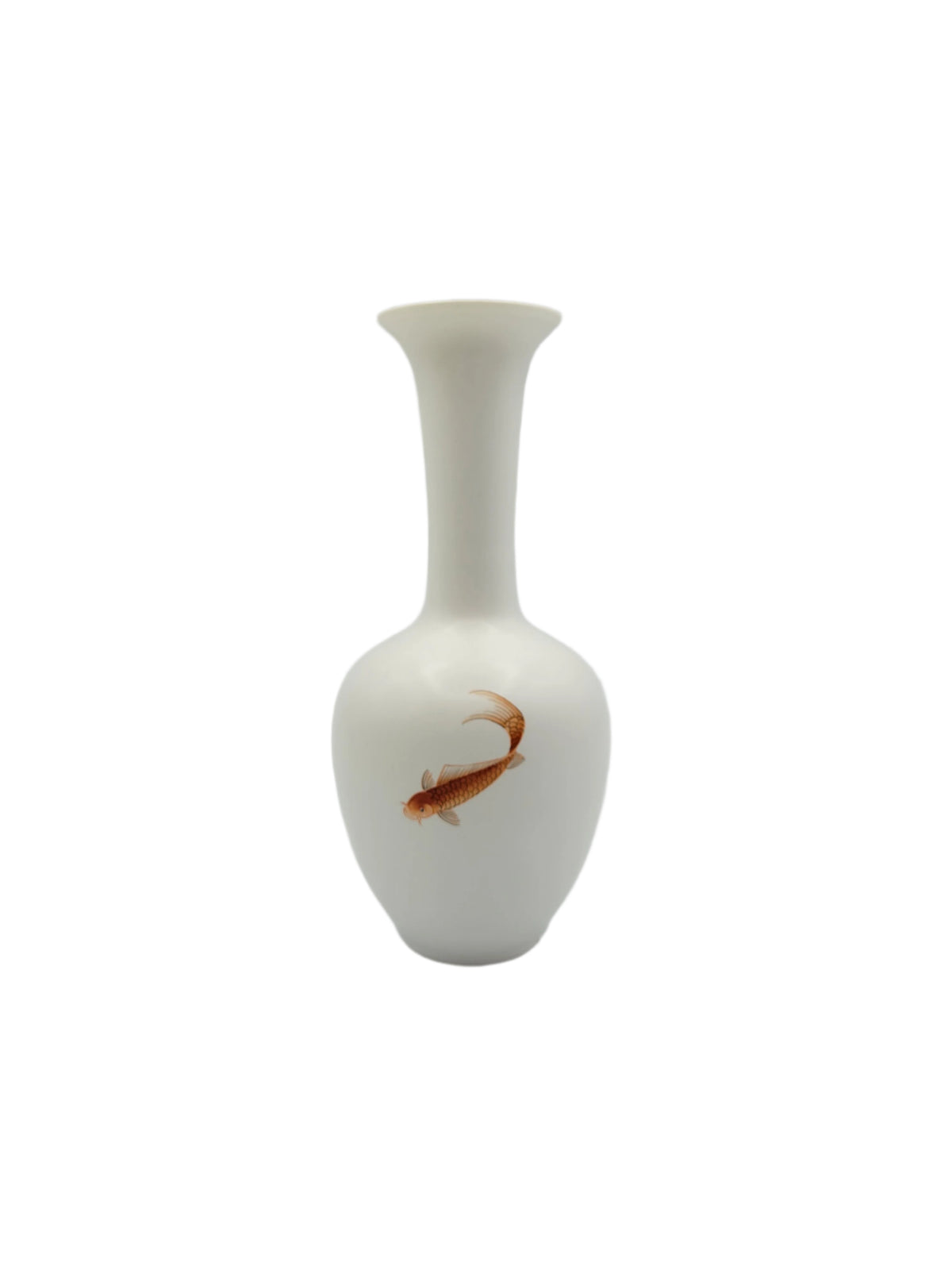 Hand Painted Porcelain Mini Lotus Vase | goldfish
