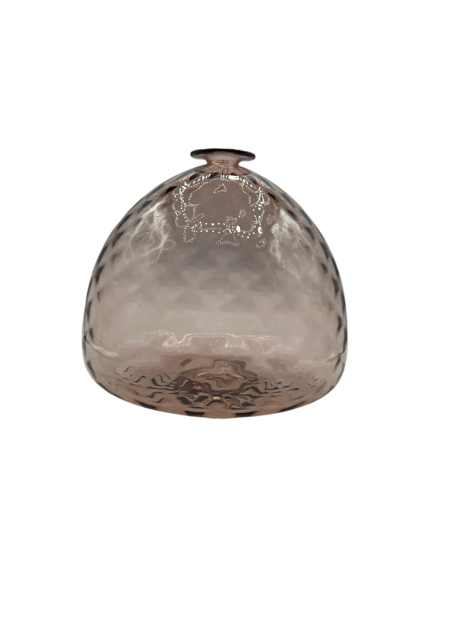 Brown round glass vase