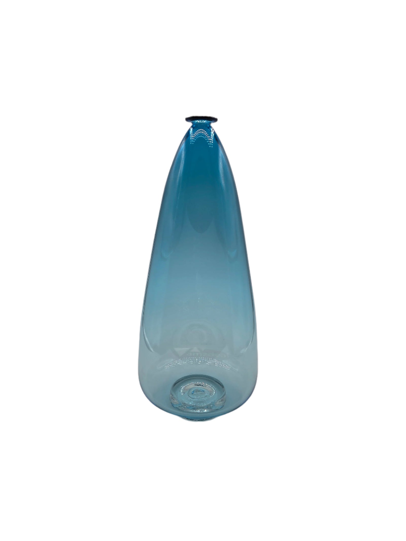 Blue glass tall bottle 